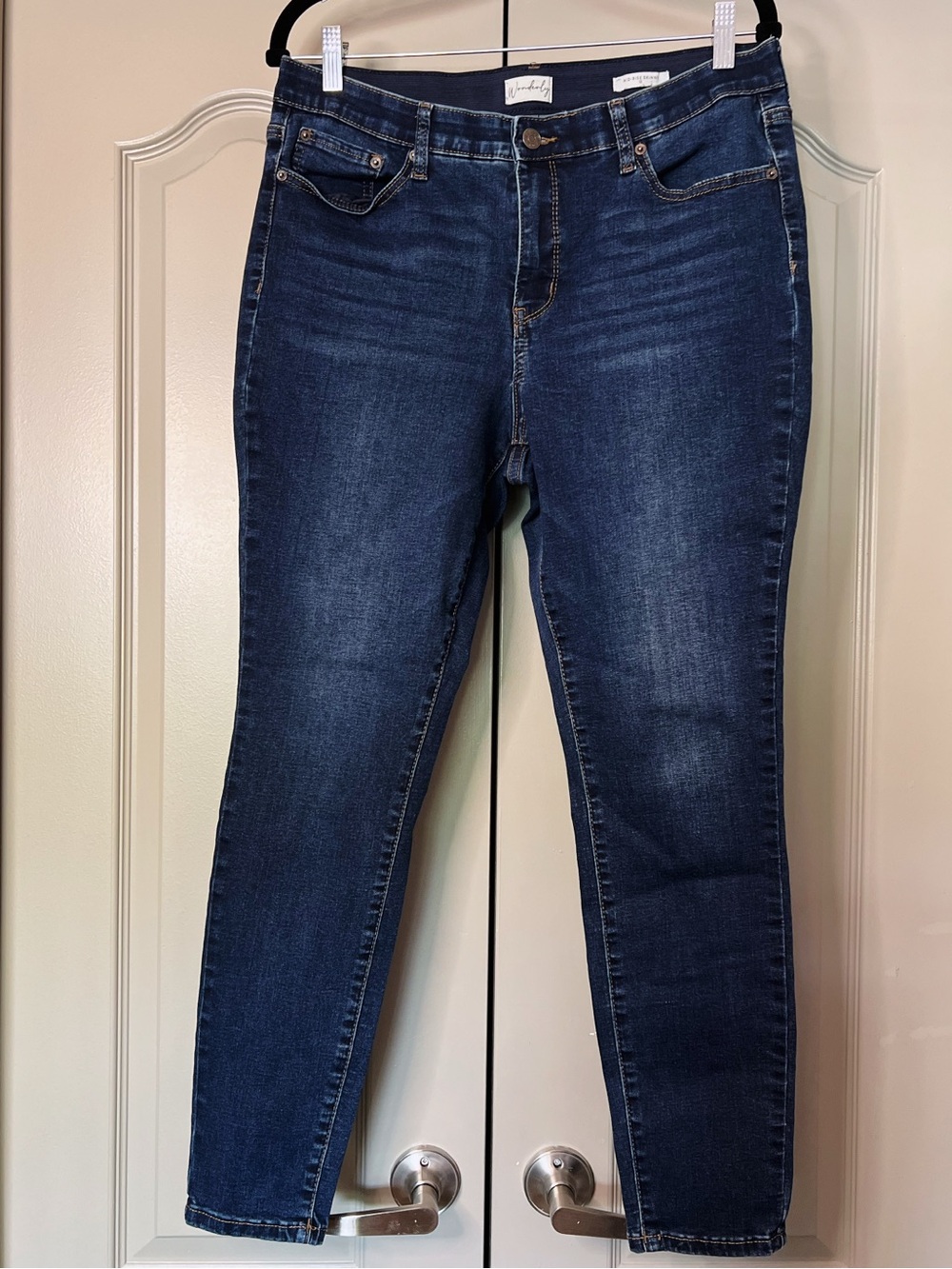 Wonderly Mid Rise Skinny Jeans | Women’s Size 12 | Dark Rinse Wash Denim